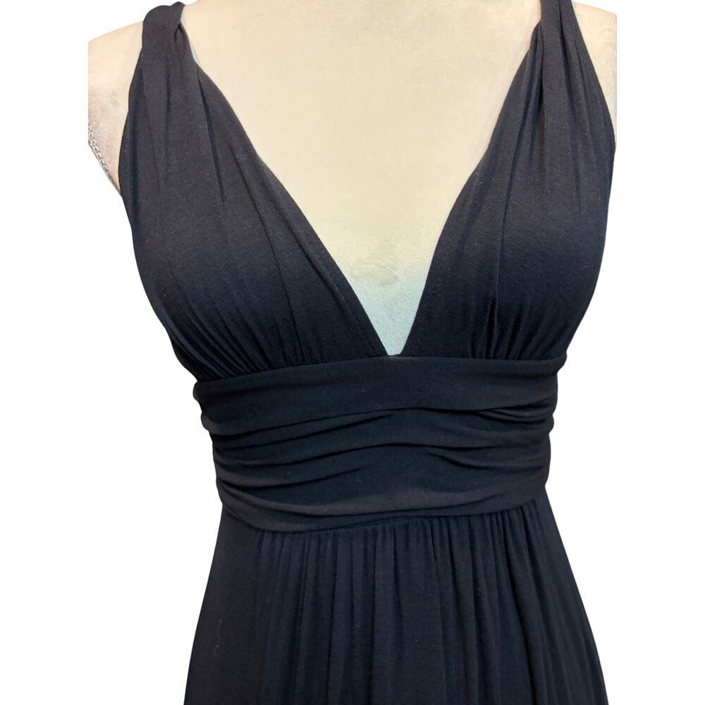 Black V-Neck Sleeveless Maxi Dress Size XS - Picture 6 of 15